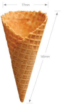 Natural Top - Large Waffle cone size D - 156